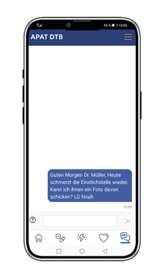 APAT DTB Patienten App Chat-Kommunikation zwischen Arzt und Patient